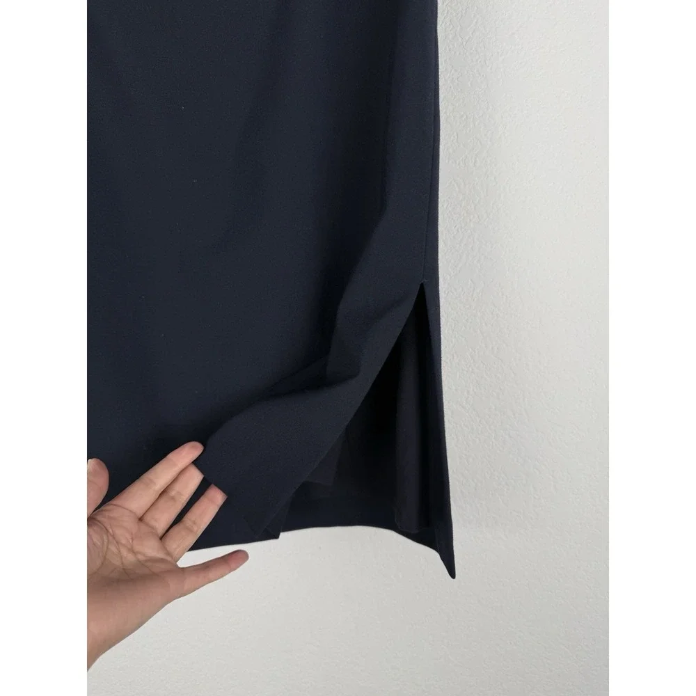 Ann Taylor‎ Women's Navy Blue Knee Length Career Pencil Skirt Size 10 Stretch